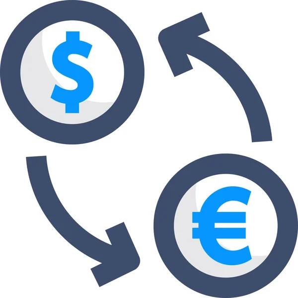 Balance Exchange Scale Icon Filled Outline Style — Stock Vector