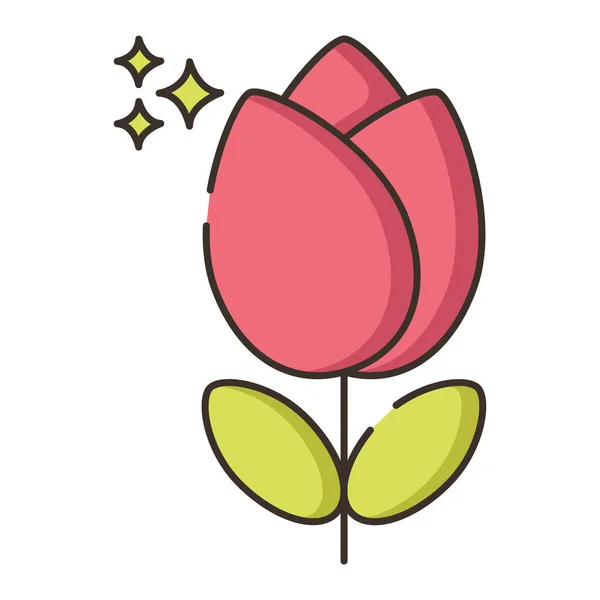 Иконка Цветка Флоры Стиле Заполненного Контура — стоковый вектор
