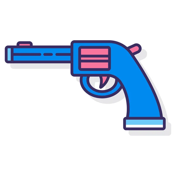 Pisztoly Pisztoly Revolver Ikon — Stock Vector