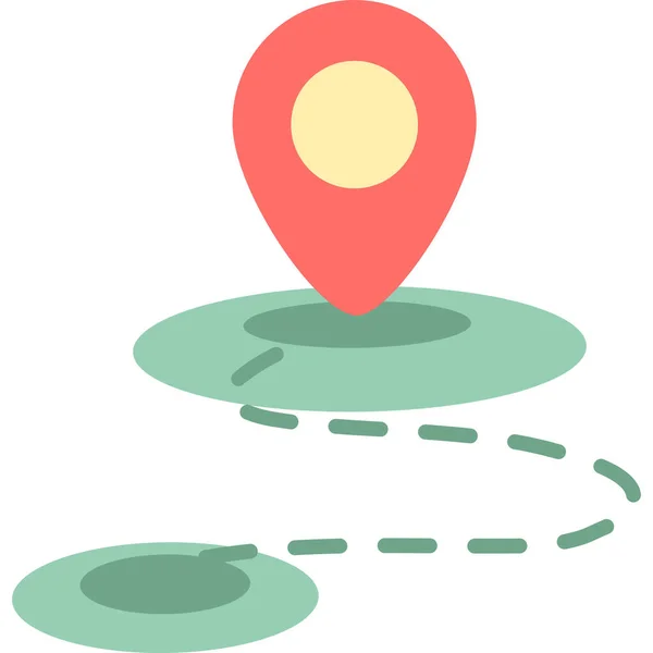 Location Direction Gps Icon Flat Style — стоковый вектор