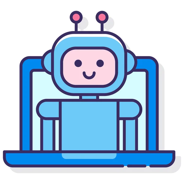 Agencia Bot Droid Icono — Archivo Imágenes Vectoriales