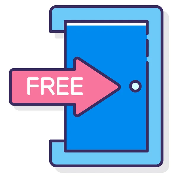 Eintritt Expo Free Icon — Stockvektor