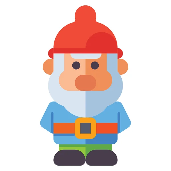 Gnome Mâle Nain Icône — Image vectorielle