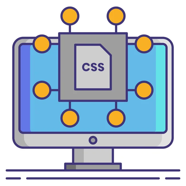 Προεικονίδιο Css Υπολογιστή — Διανυσματικό Αρχείο