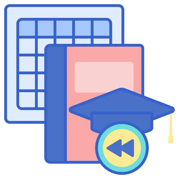 Estudiante Educación Icono Pregrado Educación Escuela Aprendizaje Categoría — Vector de stock