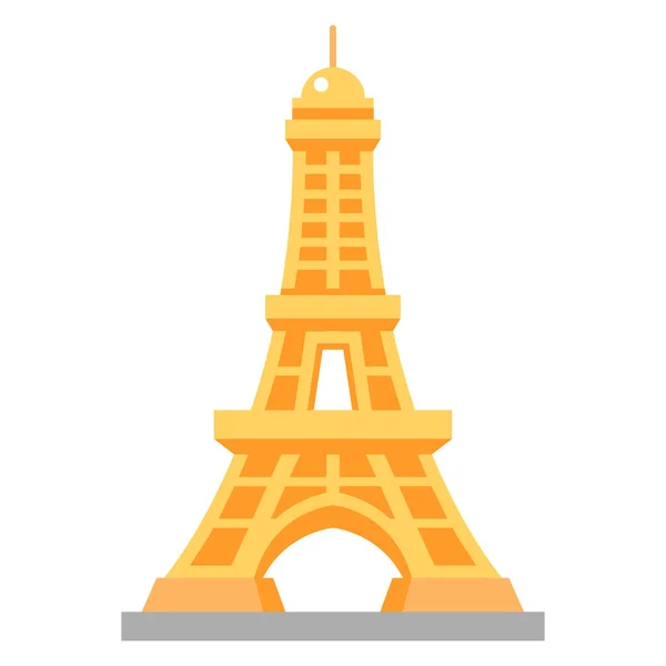 Eiffel Torre Eiffel Icono Francia Estilo Plano — Vector de stock