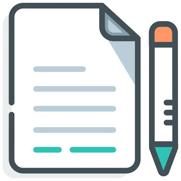 Acuerdo Contrato Acuerdo Icono Estilo Esquema Lleno — Vector de stock