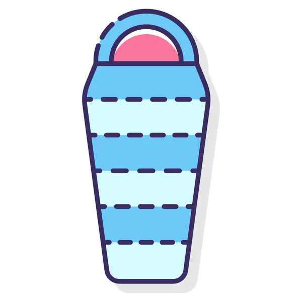 Bolsa Acampar Durmiendo Icono — Vector de stock