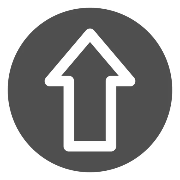 Arrow Arrow Upload Icon Solid Style — Stock Vector
