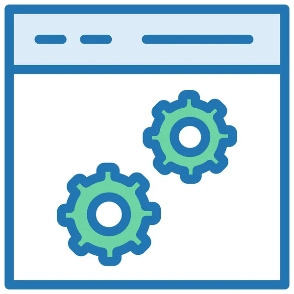 Zoekmachine Optimalisatie Seo Icoon Gevulde Outline Stijl — Stockvector