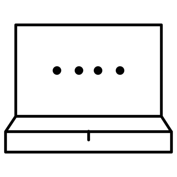 Kommunikationsgerät Computer Laptop Symbol Umrissstil — Stockvektor