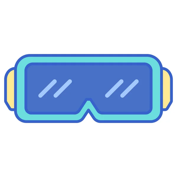 Brillen Brille Ski Ikone Ausgefüllten Outline Stil — Stockvektor