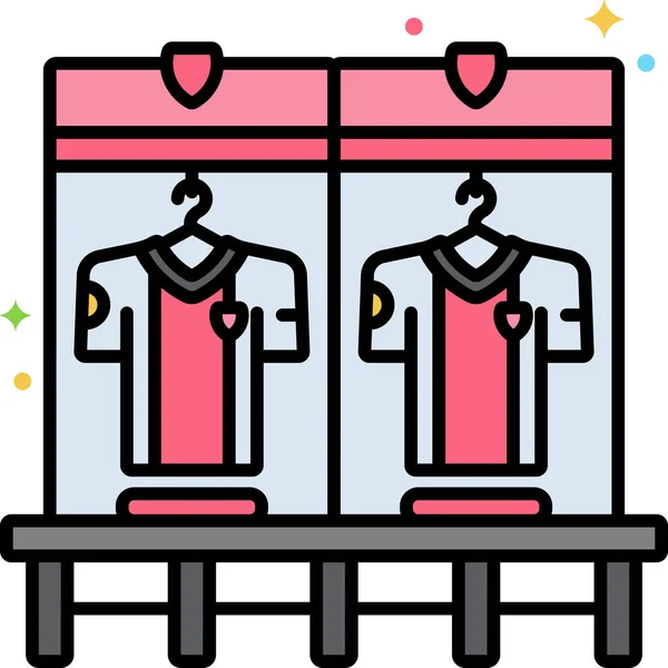 Kleedkamer Voetbal Locker Icoon — Stockvector