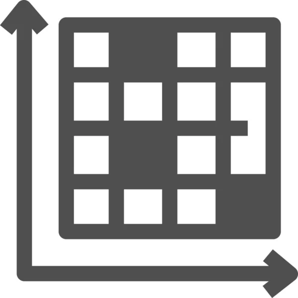 Ikona Matematického Grafu Vzdělávání Polotuelném Stylu — Stockový vektor