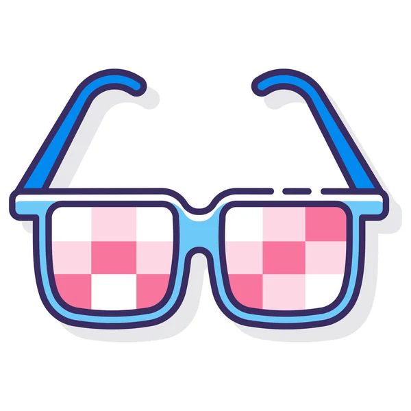 Brillenbrillen Kaleidoskop Ikone Ausgefüllten Outline Stil — Stockvektor