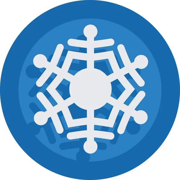 Winter Season Snow Icon Flat Style — Stockvector