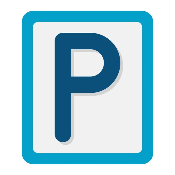 Ikona Samochodu Znak Parkingowy — Wektor stockowy