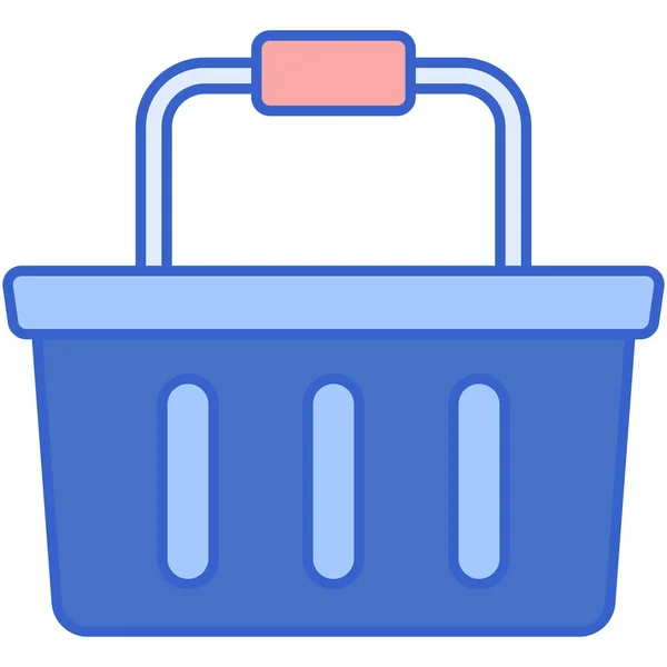 Warenkorb Leer Shopping Icon Ausgefülltem Outline Stil — Stockvektor