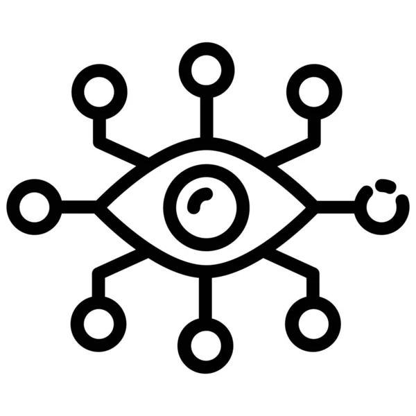 Künstliche Intelligenz Menschliches Auge Symbol — Stockvektor