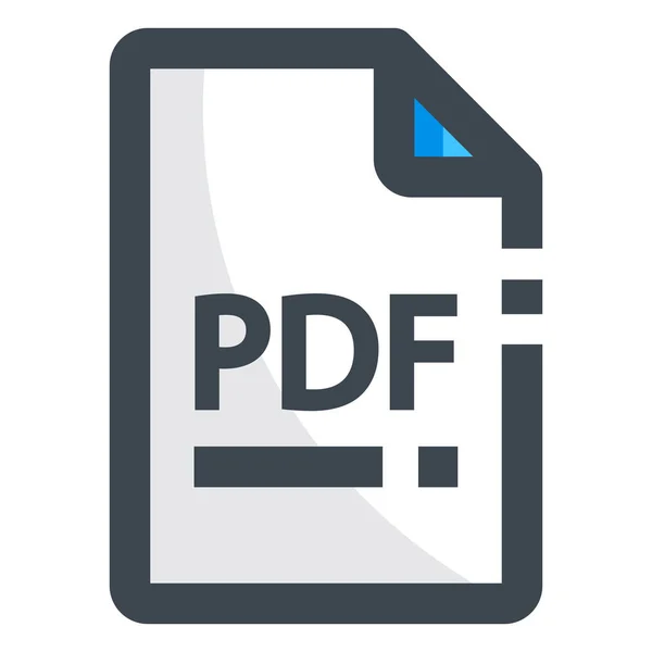 Dateiformat Pdf Icon Ausgefüllten Umrissstil — Stockvektor
