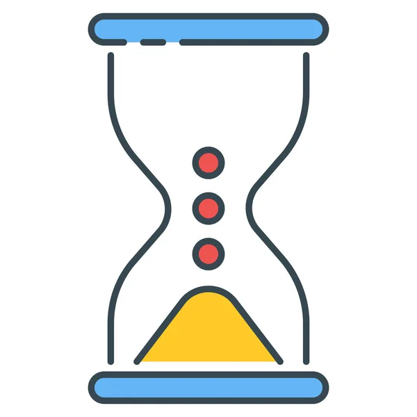 Timing Clock Hour Icon Filled Outline Style — ストックベクタ