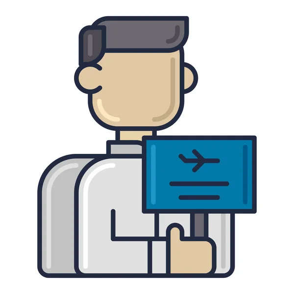 Airline Airport Representative Icon — Stock Vector