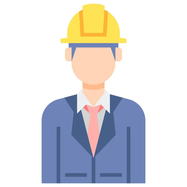 Ingeniero Masculino Profesiones Icono — Vector de stock