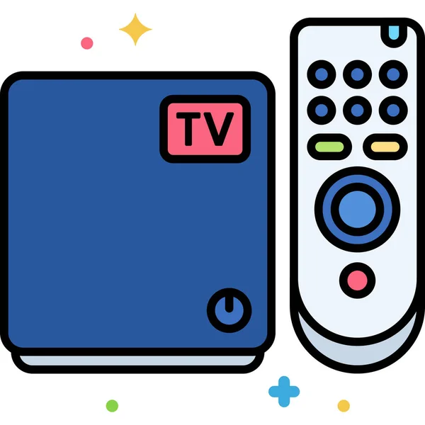 Иконка Телевизора Устройства Коробки — стоковый вектор