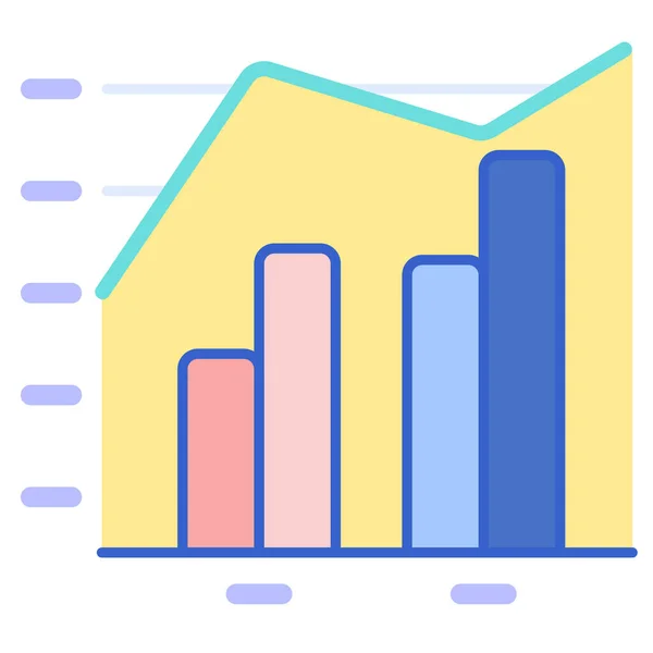 Gebied Geclusterde Kolom Pictogram — Stockvector