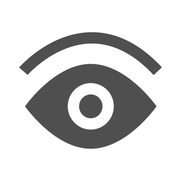 Eye Check Oculare Icona Oftalmologia Stile Solido — Vettoriale Stock