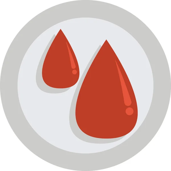 Saúde Médica Ícone Sangue Estilo Plano — Vetor de Stock