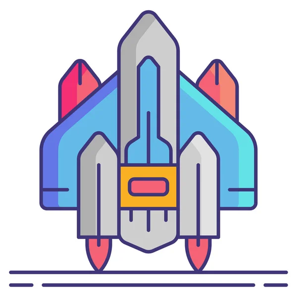 Launch Rocket Space Icon — Stock Vector