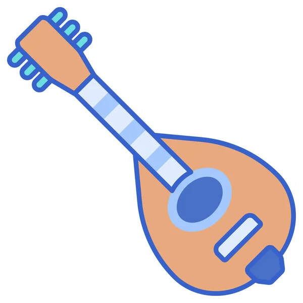 Hangszer Mandolin Zene Ikon — Stock Vector