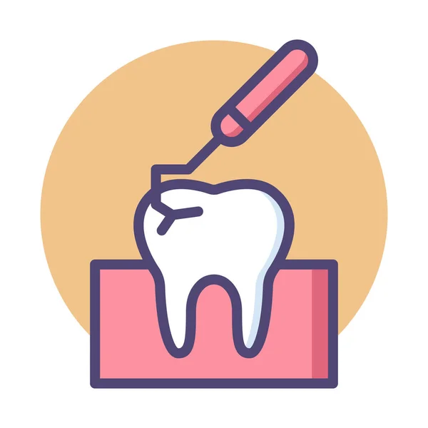 Escamas Dentales Icono Limpieza Dientes Estilo Insignia — Archivo Imágenes Vectoriales