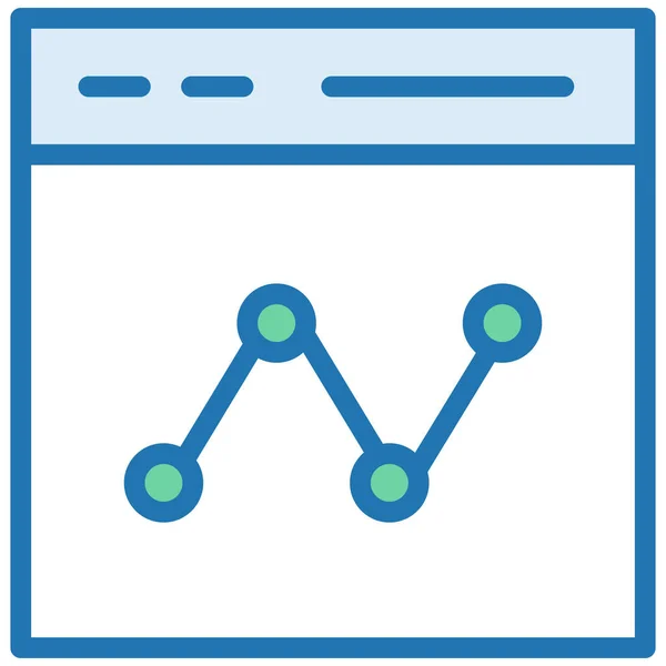 Ícone Gráfico Painel Análise Estilo Esboço Preenchido — Vetor de Stock