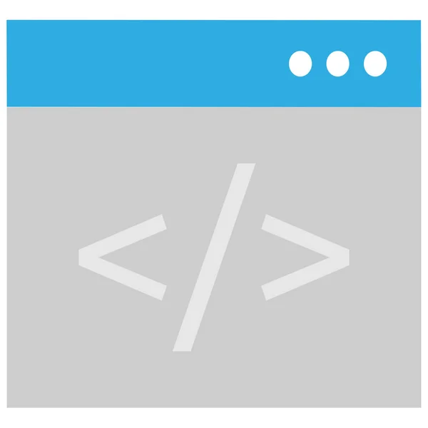Icono Desarrollo Consola Codificación Estilo Plano — Archivo Imágenes Vectoriales