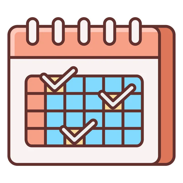 Calendar Content Influencer Icon — Stock Vector