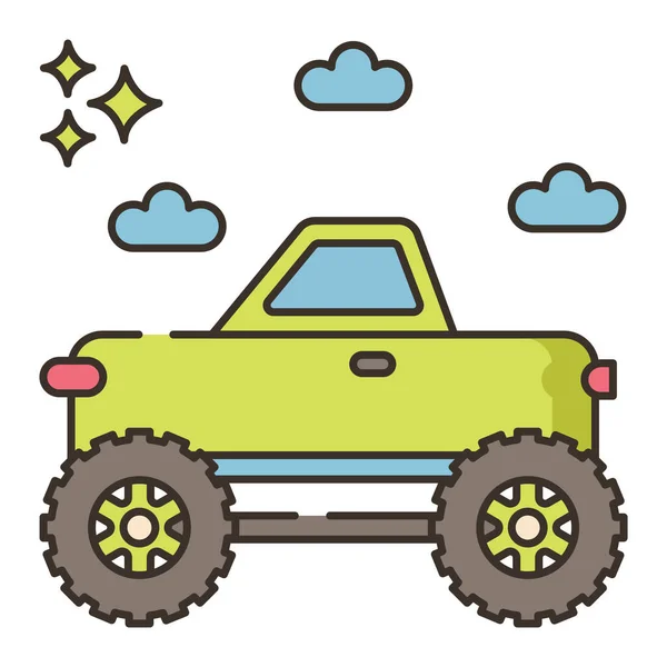 Икона Автопробега Пустыне — стоковый вектор
