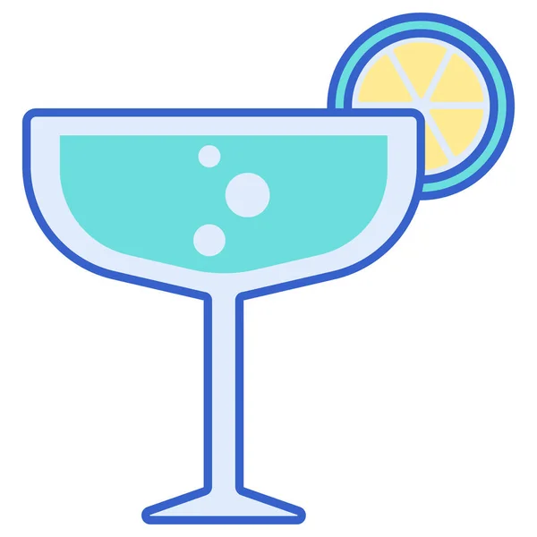 Bebida Cóctel Alcohol Icono — Vector de stock