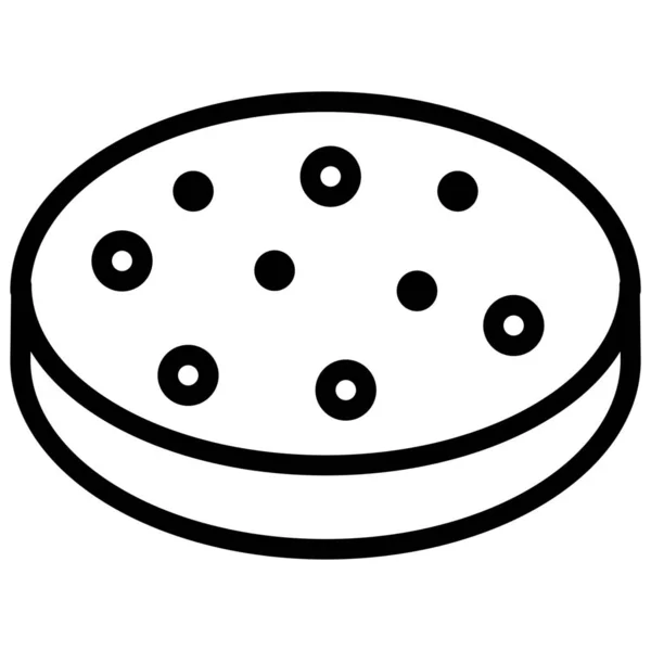Μπισκότο Αρτοποιίας Εικονίδιο Cookie Στυλ Περίγραμμα — Διανυσματικό Αρχείο