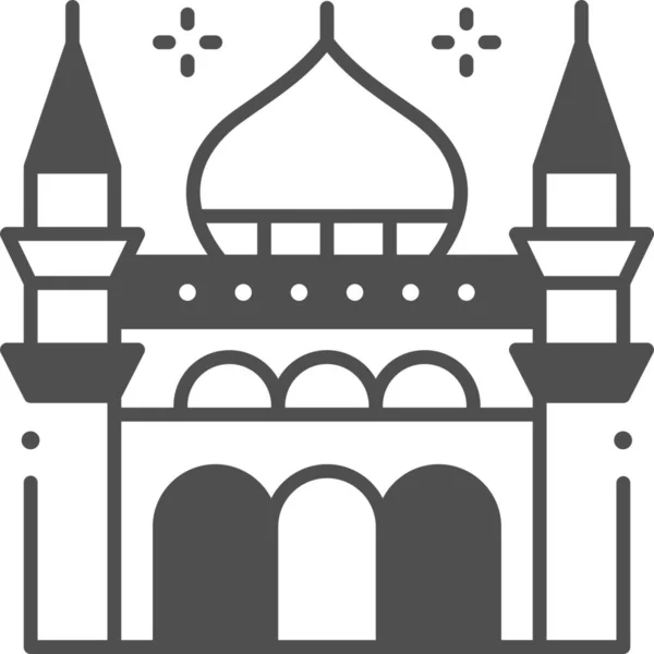 Istanbul Kulturer Blå Moské Ikon — Stock vektor