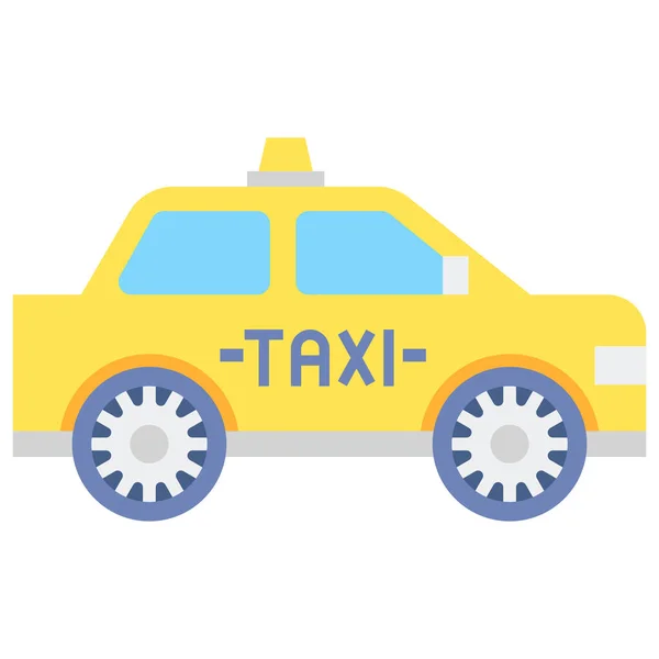 Icono Del Vehículo Taxi Línea Aérea Estilo Plano — Vector de stock