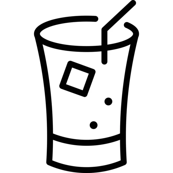 Напитки Продукты Питания Ресторан Икона Фруктового Сока Стиле Наброска — стоковый вектор