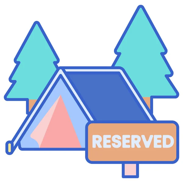 Camping Icône Réservation Camp Dans Catégorie Loisirs Passe Temps — Image vectorielle