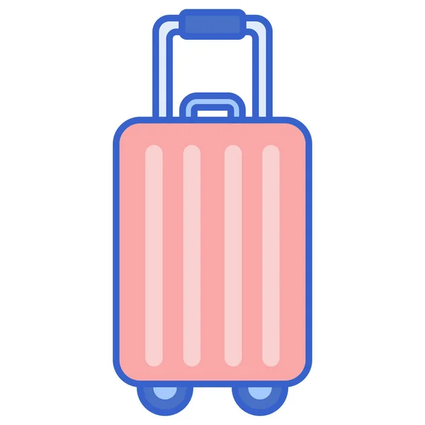 Bag Luggage Suitcase Icon Filled Outline Style — Stock Vector