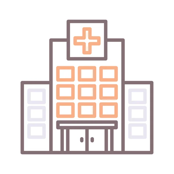 Clinic Hospital Medical Icon Outline Style — Stock Vector