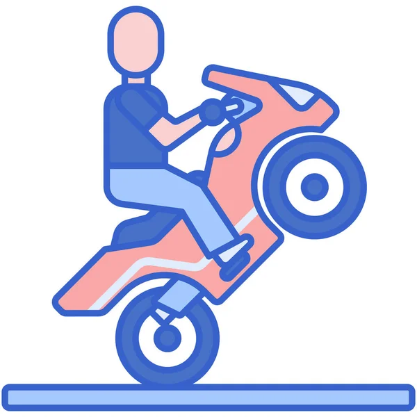 Ποδήλατο Παράτολμη Μοτοσικλέτα Εικονίδιο — Διανυσματικό Αρχείο