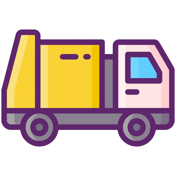 Caminhão Transporte Lixo Ícone — Vetor de Stock