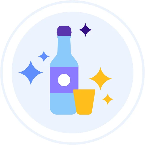 Alkohol Trinken Soju Icon — Stockvektor