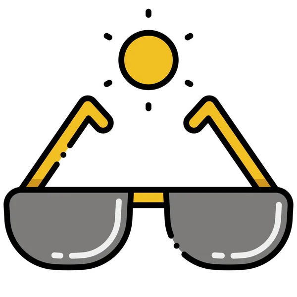 Gafas Sol Tonos Icono Categoría Verano — Vector de stock